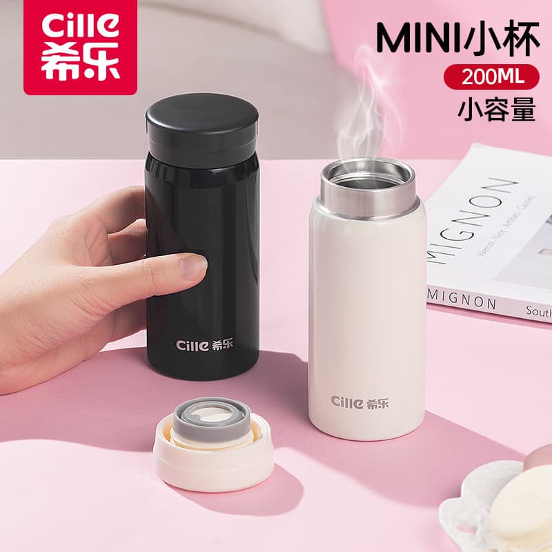 Xile copo térmico feminino 316 aço inoxidável Mini copo de presente portátil lembrança de casamento copo de água letras