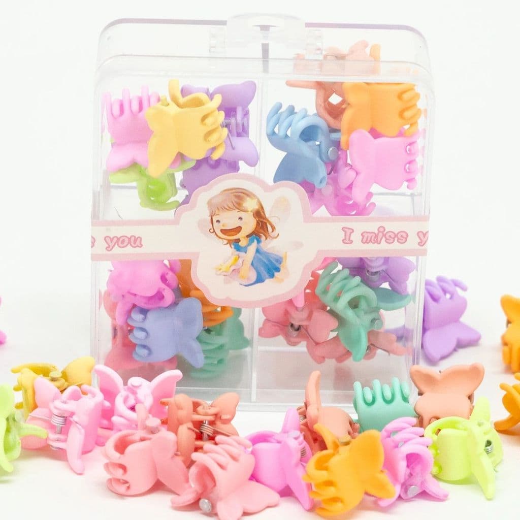 Kit 20 Mini Presilhas Infantil Piranha De Cabelo Atacado Colorida Menina Acessorio Oferta