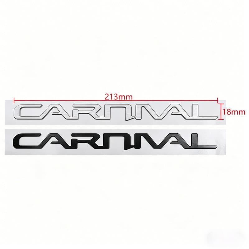 Emblema Adesivo Traseiro para Porta-Malas com Logotipo em Inglês para KIA Carnival, Modificação Lateral do Carro em Liga