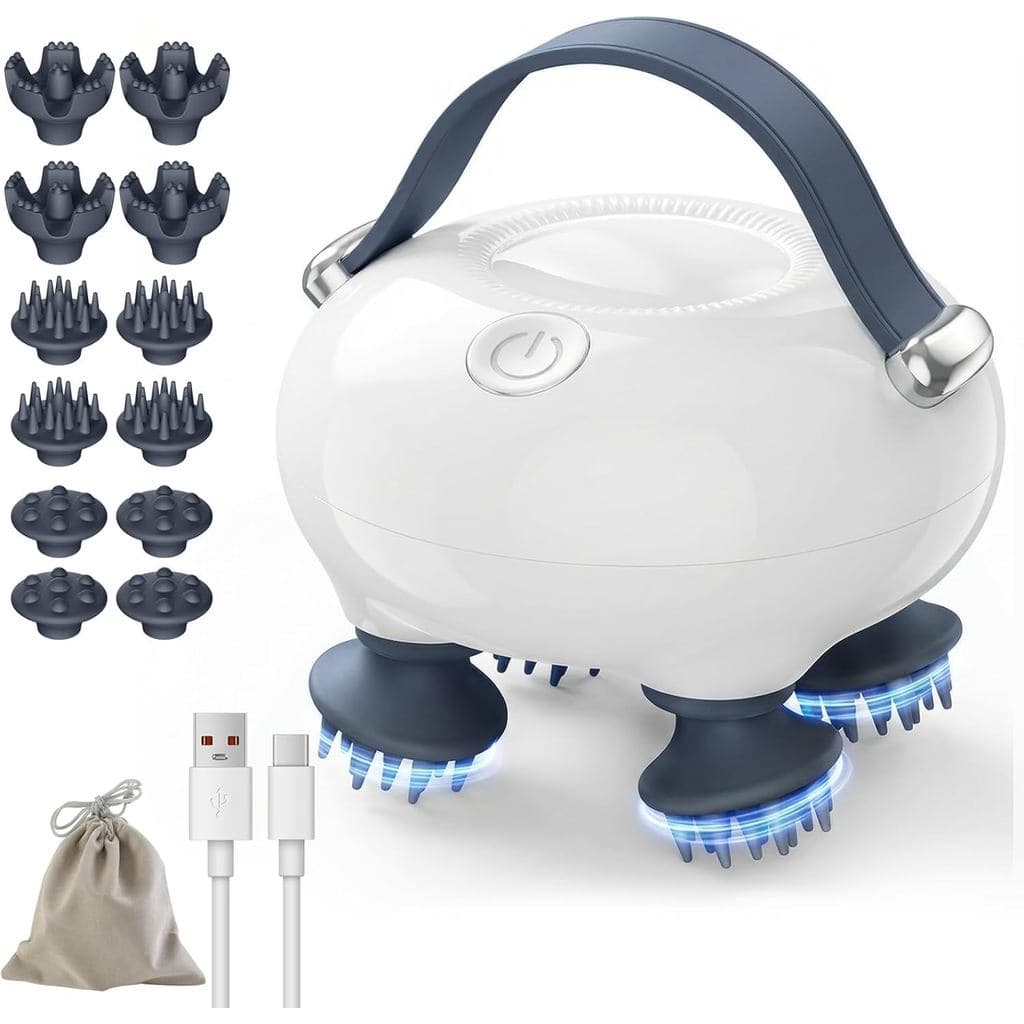 Massageador de Couro Cabeludo, Massageador de Cabeça com Design Anti-Emaranhamento, Massageador de Cabeça Portátil, Mass