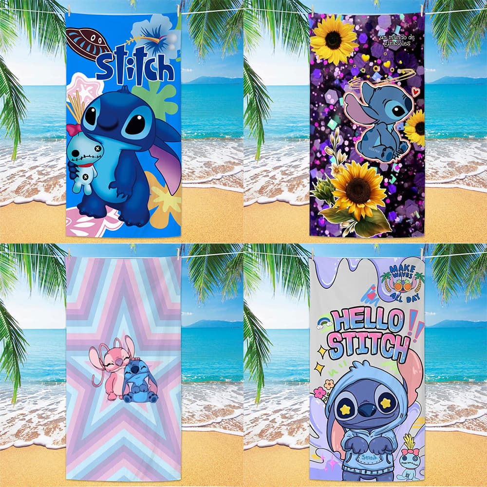 Tapeçaria Stitch Crew - 180cmx90cm Decoração de Parede Anime para Quarto, Sala de Estar, Dormitório, Banner Suspenso Vib