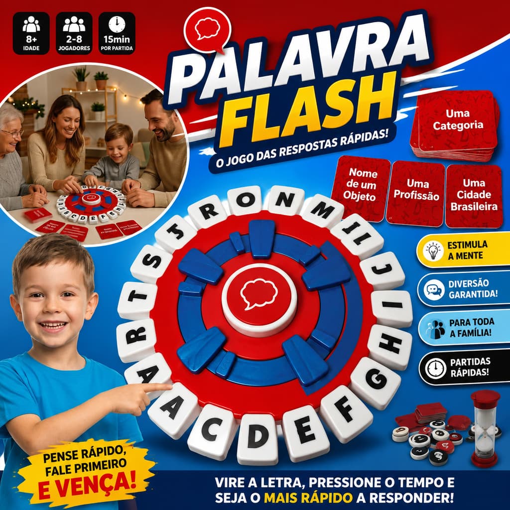 Jogo Alfabetização Infantil Stop Eletrônico Trava Na Mesa Não Cai Durante Brincadeira Aprendizado Com Interação Dos Pais