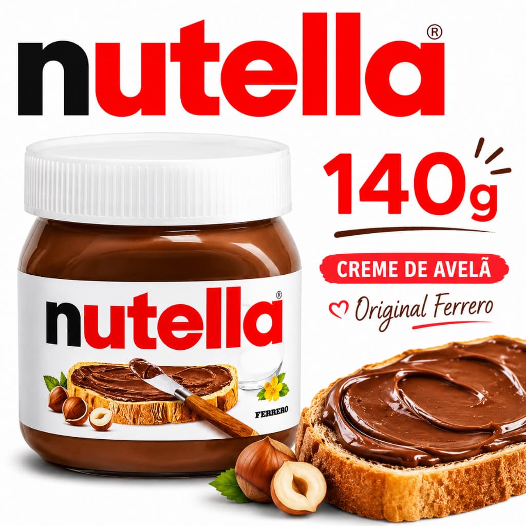 NUTELLA 140g Creme de Avelã Original Ferrero Chocolate