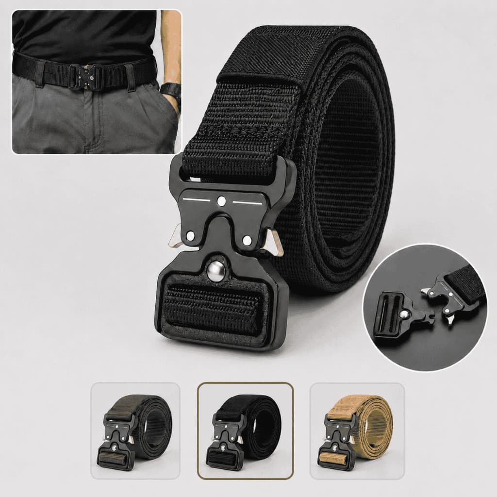 Cinto Tático Multiuso Militar Nylon Fivela Automática Metal Ajustável Resistente Uso Diário