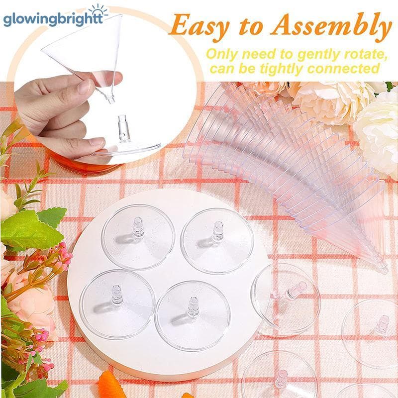 GLOWI 10 Unidades De Taça De Champanhe De Plástico , Copos Descartáveis De Cerveja E Vinho , Utensílios De Mesa Para Fes