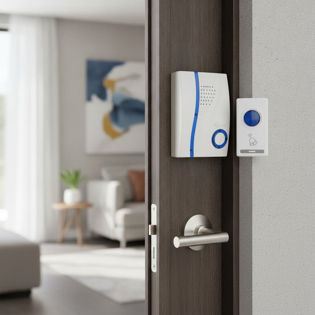 Campainha Sem Fio Digital ML-A05 Bivolt Design Moderno Fácil Instalação Casa Escritório Elegant