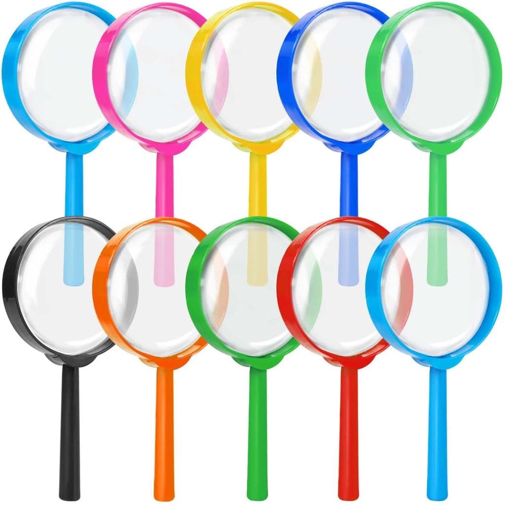 SenseYo 10 Lentes de Aumento Mini para Crianças, Lente de Aumento 5X para Hobbies e Ciências