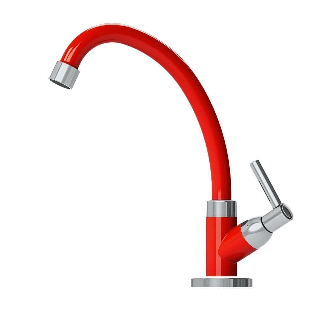 Torneira Abs Vermelha Para Cozinha Bancada - 1168 C70