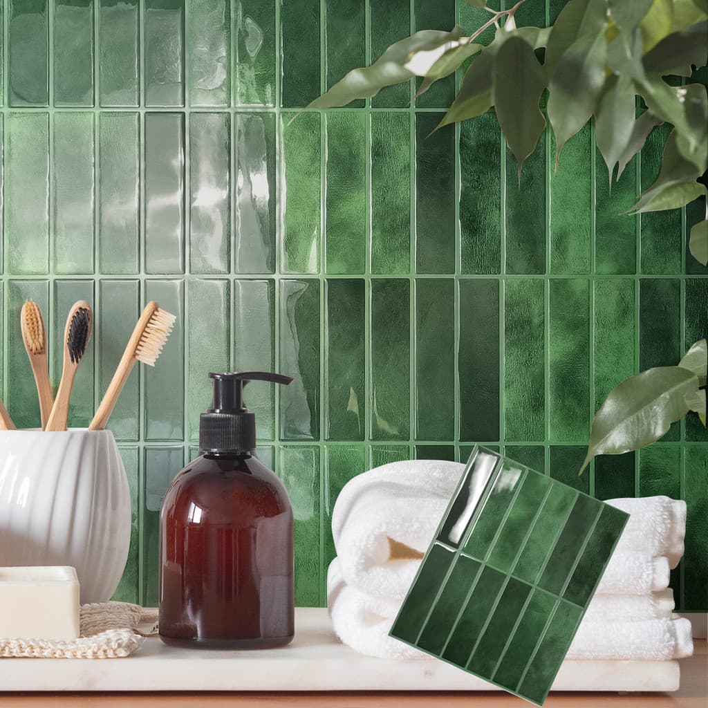 Adesivos de mosaico para cozinha, à prova de óleo e resistentes a altas temperaturas, adesivos de parede 3D autoadesivos