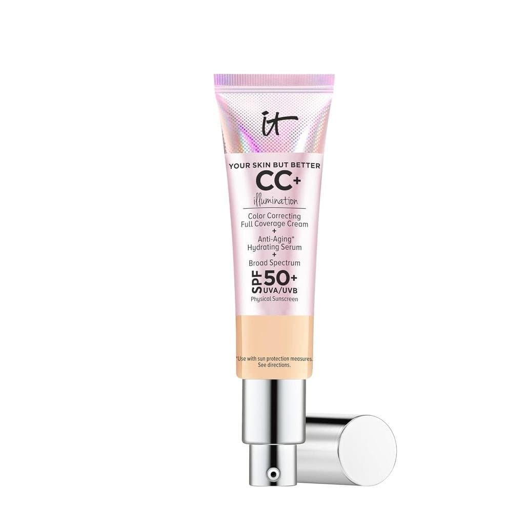 IT Cosmetics CC+ Cream Illumination - Base de Cobertura Total Radiante com FPS 50+, Corretor de Cor e Sérum Hidratante A
