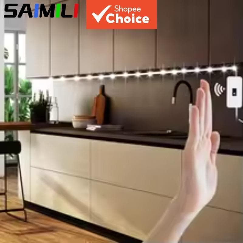 SAIMILI USB LED de Luz de Fundo de TV com Sensor de Movimento, Cozinha, Fita LED com Sensor de Movimento de Onda Manual,