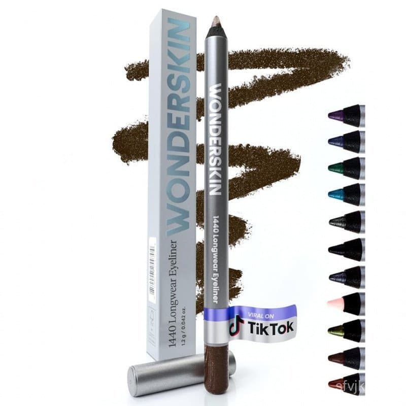 Lápis Delineador WonderEyelinerPencil, 1440 Delineador Marrom com Glitter de Longa Duração - FQOK