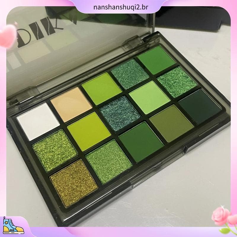 Coleção de 15.000 pessoas Fresh Mori Series Oz Paleta de maquiagem pequena defumada 15 cores Paleta de sombras à prova d