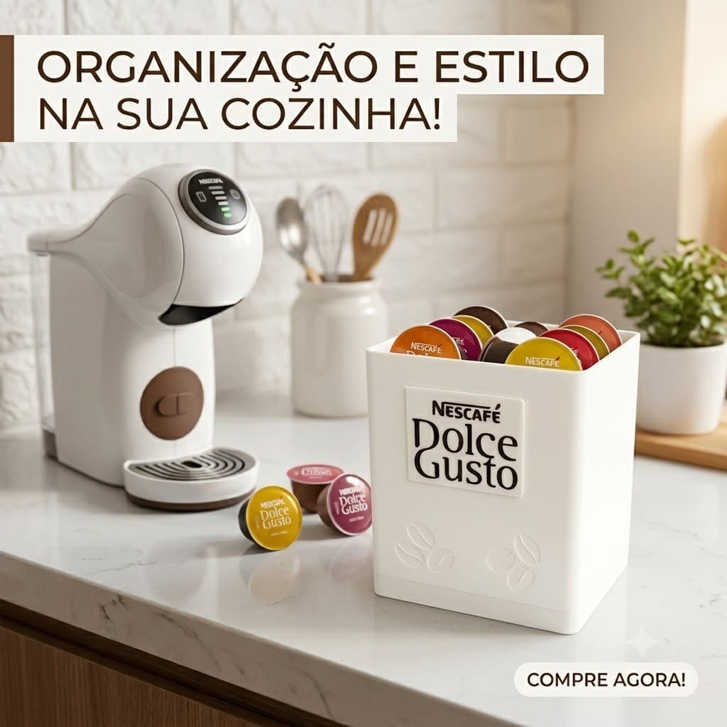 Coletor Descarte Cápsulas Dolce Gusto Lixeira Porta Cápsula