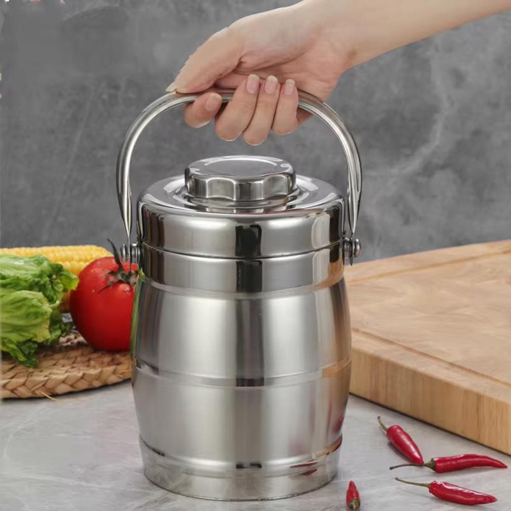 Frasco Térmico Para Alimentos , Lancheira Térmica À Prova De Vazamento De Grande Capacidade , Pote Isolado Durável Com A