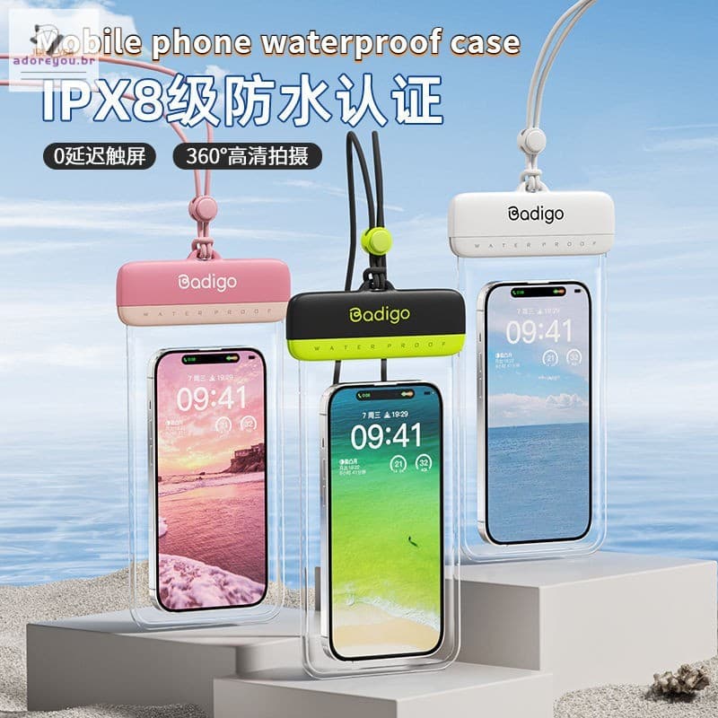 Bolsa De Telefone À Prova D'água Com 30 M De Profundidade-Capa Transparente Tela De Toque Para Pilotos De Entrega Deriva