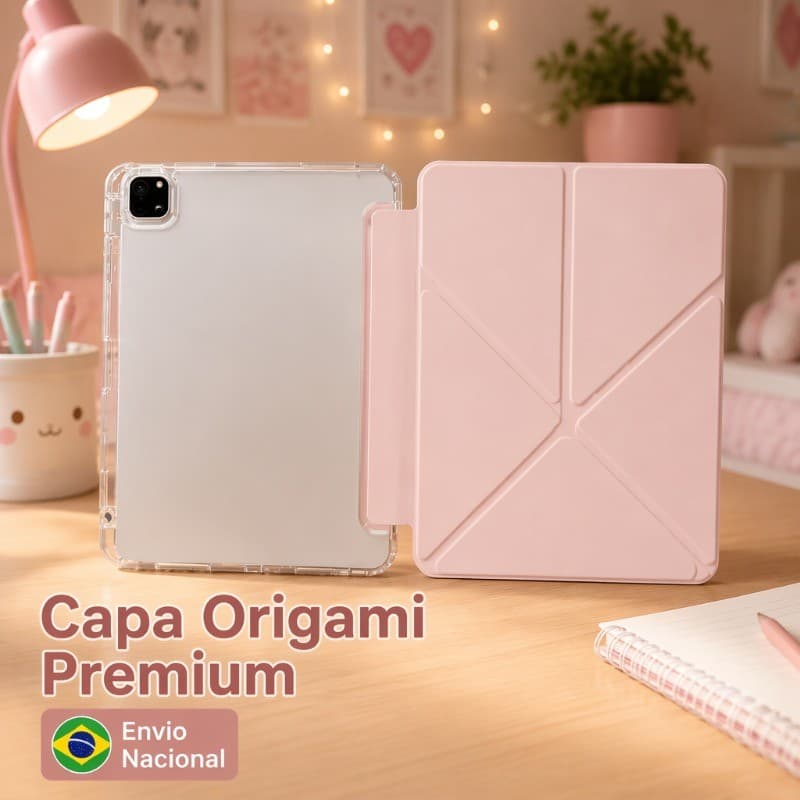 MARCONIC Capa Origami para iPad 10 Air 11 M2 M3 Pro 11 Polegadas Suporte Multi-ângulo Magnética Cristalina Transparente