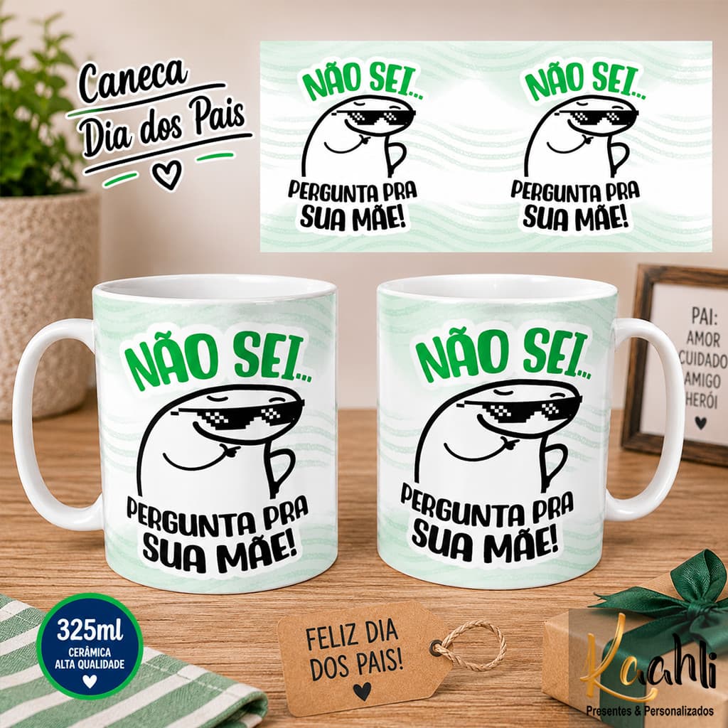 Dia dos Pais Pai engraçado papai paizao xicara presente perfeito pai heroi