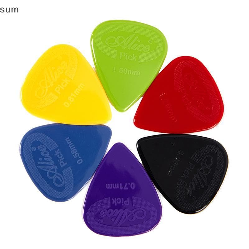 [sum] 10 Peças Alice Guitar Pi Antiderrapante Branco Nylon Mediador Para Guitarra Elétrica Acústica Acessórios Ukulele B
