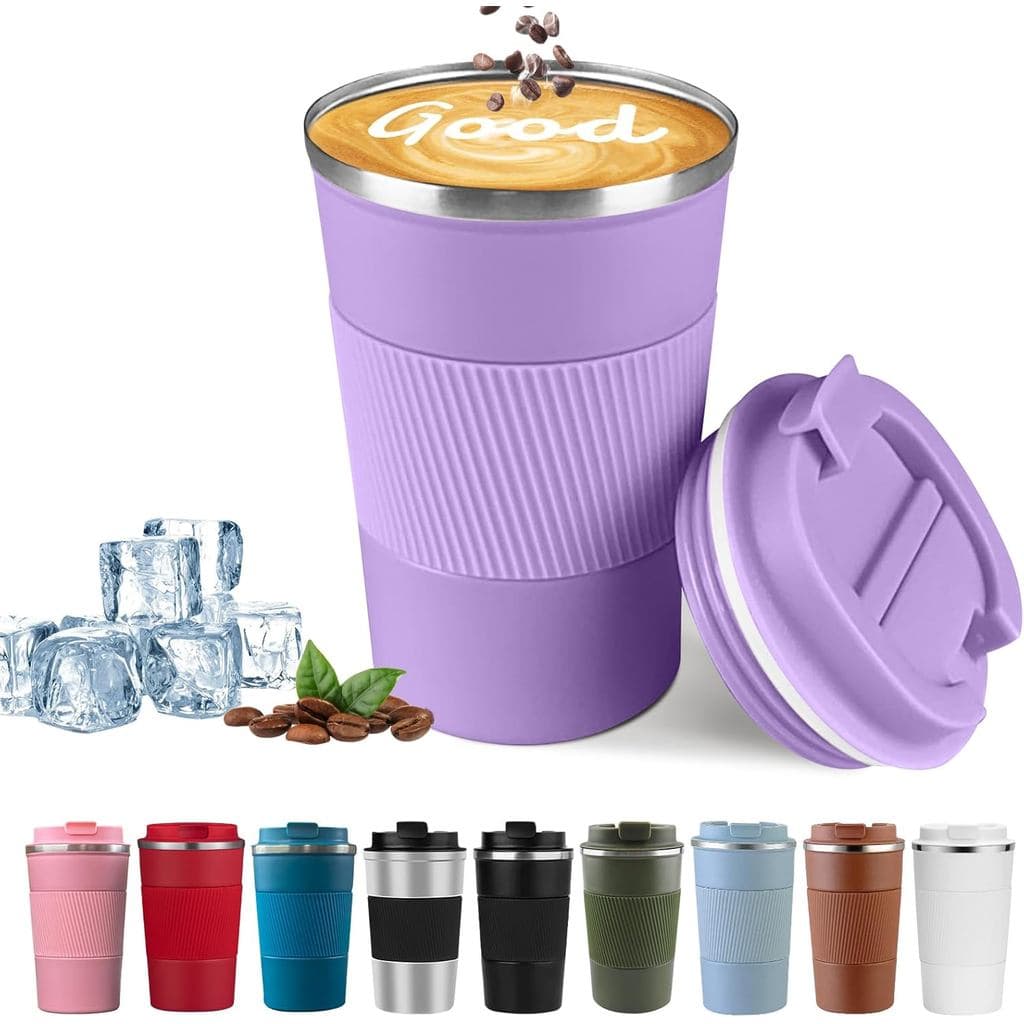 YINBAOGE Caneca Térmica de Viagem, à Prova de Derramamento e Vazamento, Copo de Café Portátil em Aço Inoxidável para Cam