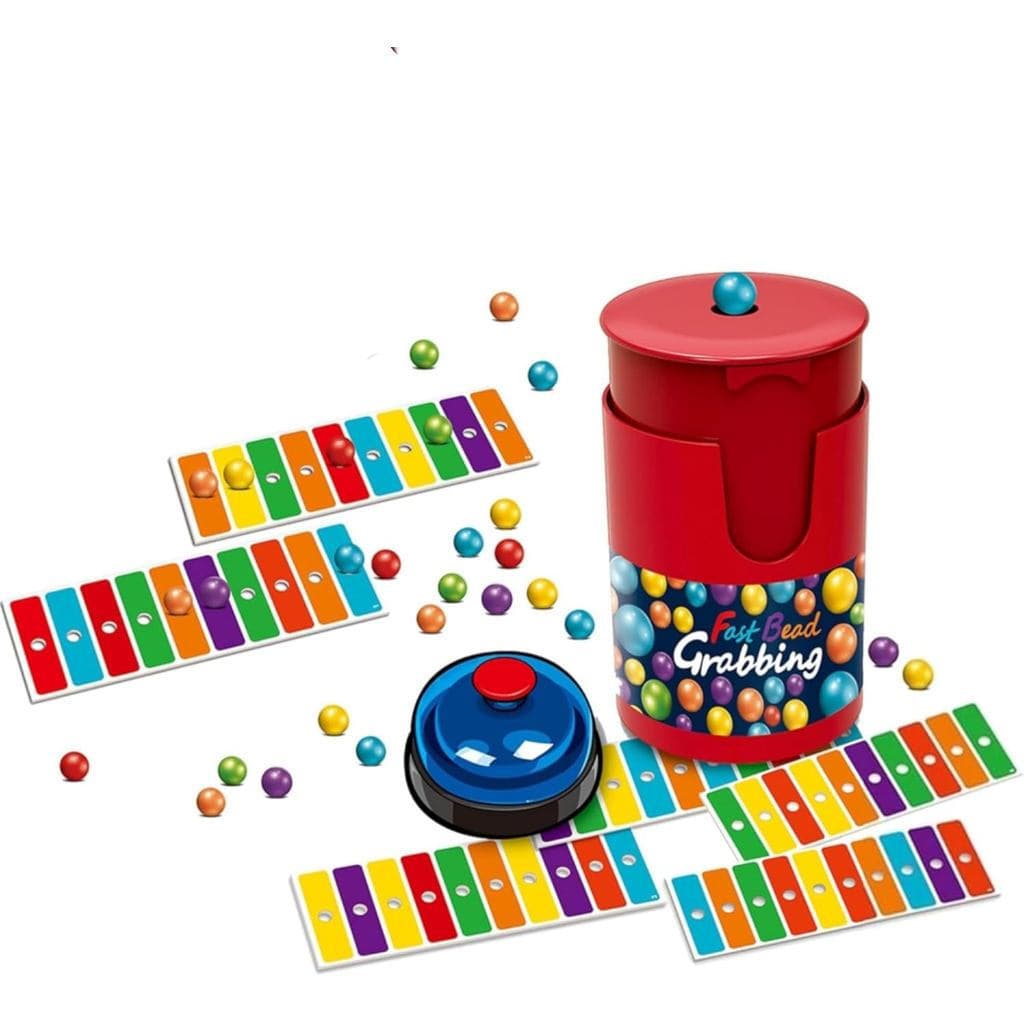 CRIVERY Jogo Rápido de Pegar Bolinhas, Conjunto de Jogo de Bingo de Correspondência de Cores com 90 Bolinhas e 6 Cartões