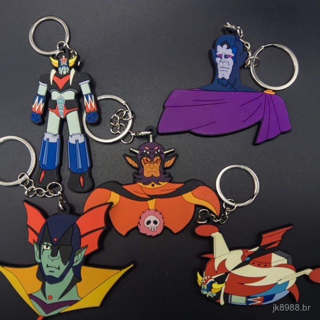 Figuras soltas autênticas da série UFO Robot Grendizer, feitas de material de borracha, como pingentes.