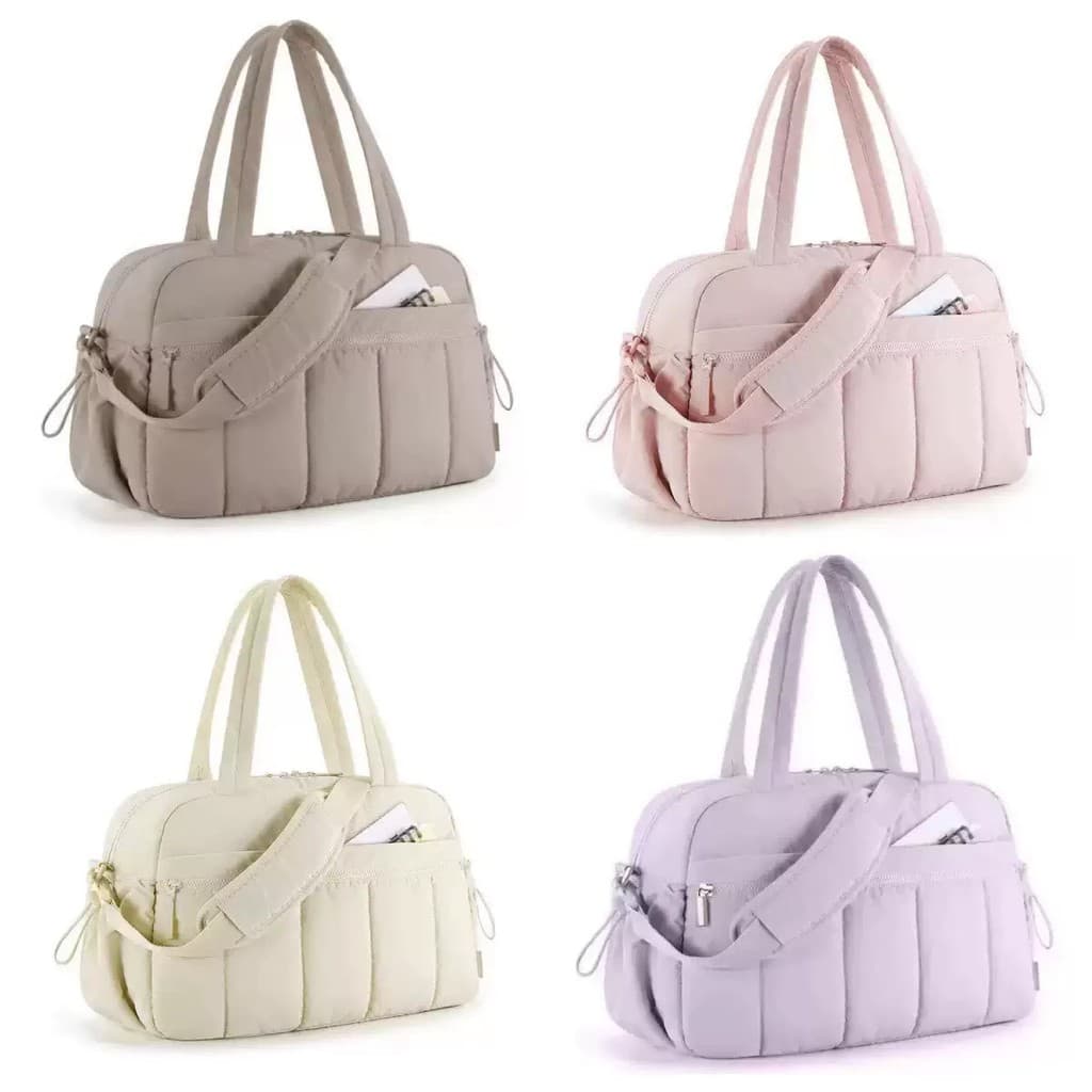 2026 novo estilo acolchoado leve bolsa de ombro feminina grande capacidade Commuter bolsa de viagem simples All-Match me