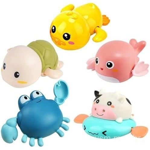 Brinquedos de Banho, Brinquedos de Piscina e Banheira com Animais Fofos de Corda, Brinquedos de Banho para Crianças de 1