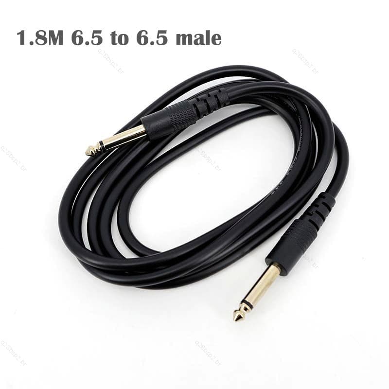 1.8m 6.5mm 6.35mm jack Macho Para 6.35mm 6.5 mono Alto-Falante 2 Pólos Cabo De Guitarra 1/4 " Amplificador Misturador El