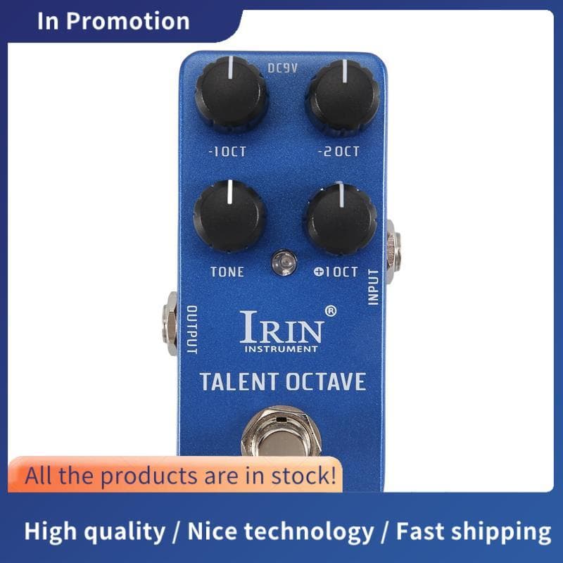 - 19 Talent Oitava Pedal De Efeito De Guitarra 3 Efeitos Sonoros Separados Pedais True Bypass Acessórios