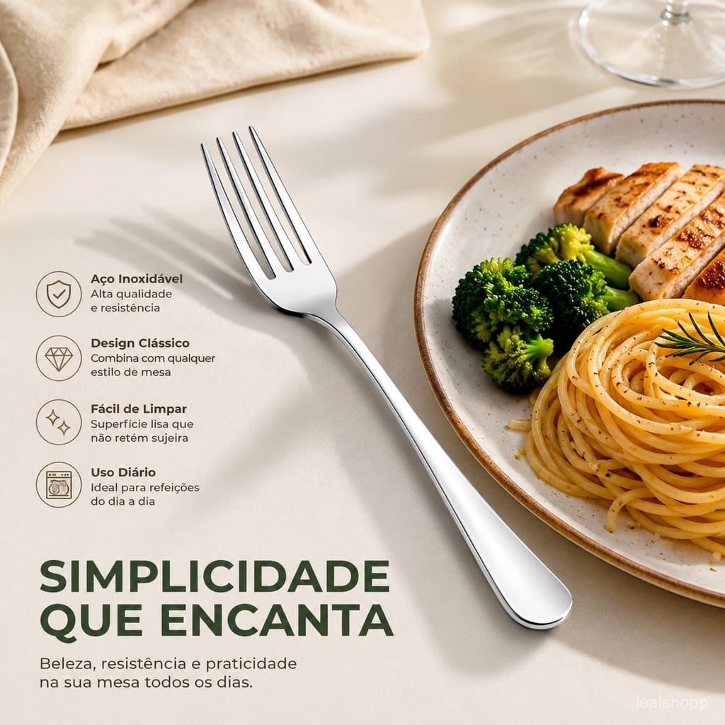 24/30/36 Pcs Garfo De Luz Balanceado Design Ergonomico Para Alimentacao