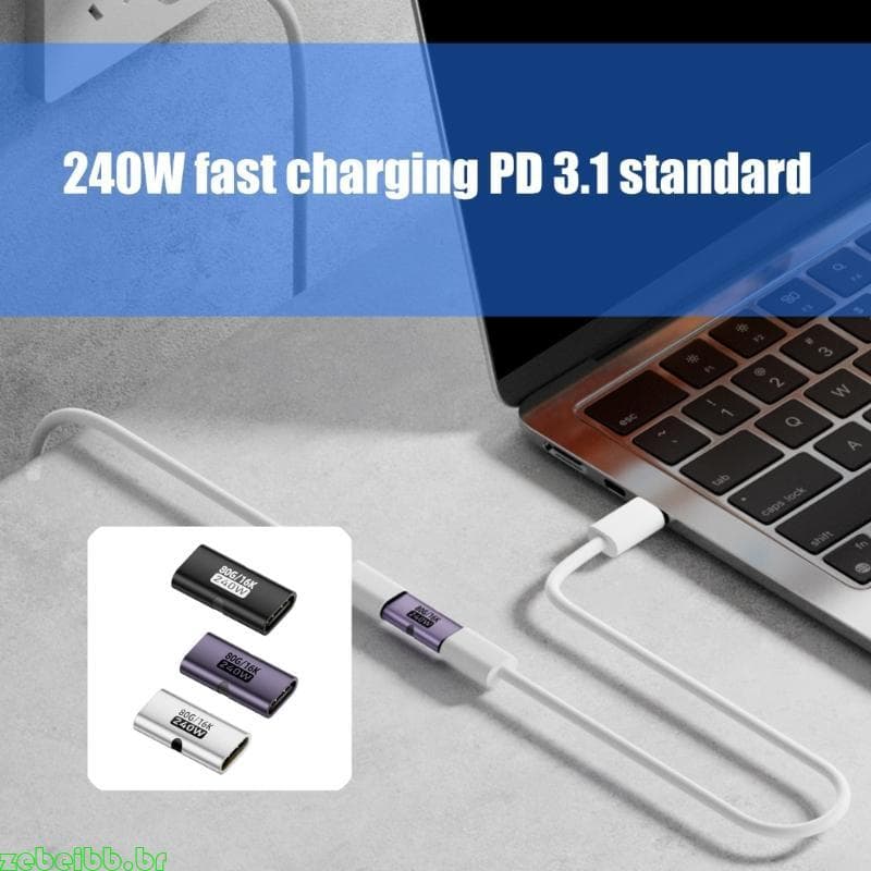 Conversores Adaptadores zebeibb MultiDevice USB4 0 Oferecendo Transmissão De 80 Gbps 240 W De Carregamento Para Várias E