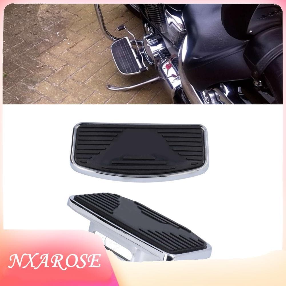 Nxarose Apoio para os pés do assoalho da motocicleta 2 peças de apoios para os pés traseiros largos para pilotos