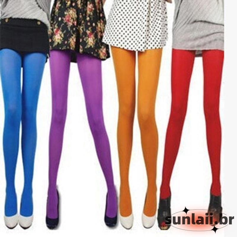 SUNLAII Meia-Calça Feminina Desgaste Controle Elástico Macio