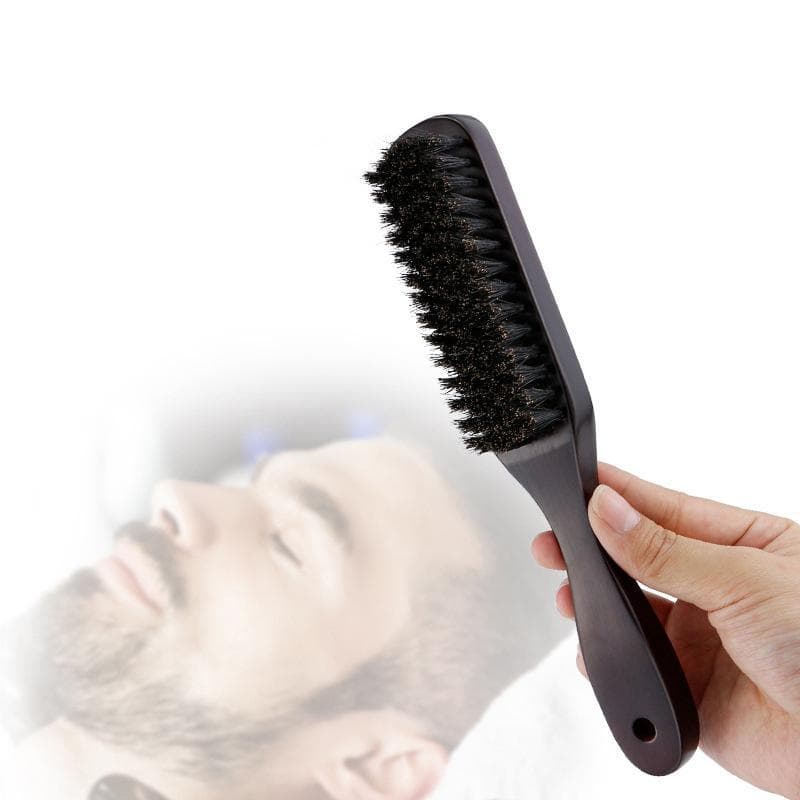 Escova De Cabelo Cabo De Madeira Cerdas De Javali Pente De Barba Estilo Desembaraçar Endireitar Marrom Massagem