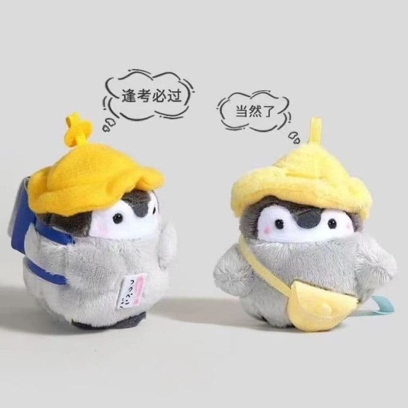 [Estoque pronto] Estilo japonês energia positiva pequeno pinguim pingente bonito casal de pelúcia pingente boneca mochil
