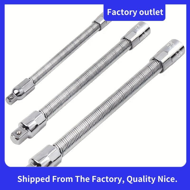 Conjunto De Barra De Extensão Flexível , 3 Unidades , De 1/4 " E 3/8 " 1/2 " , De Broca Para Reparo Ferramenta De Automó