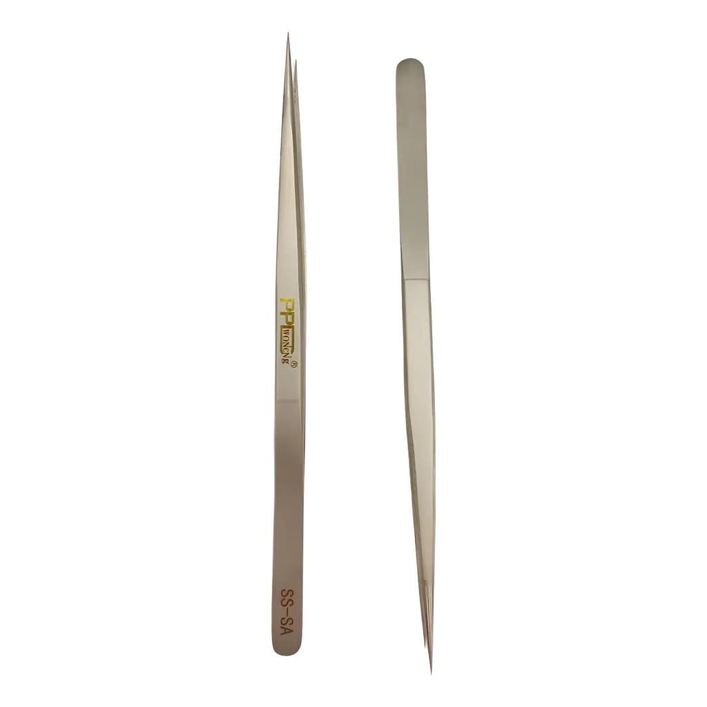 Pinça Antiestática Curva Aço Inox Ss-sa Para Reparo Celular