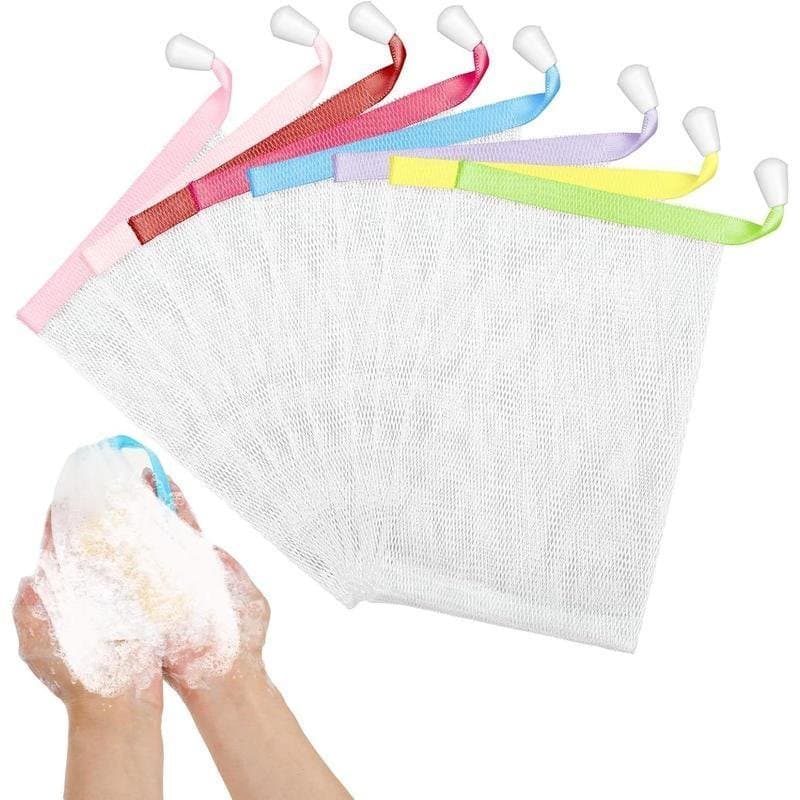 Sacos para Sabonetes em Barra, Bolsa Protetora de Sabonete com Cordão, Sacos de Malha para Sabonete Espumante para Banho