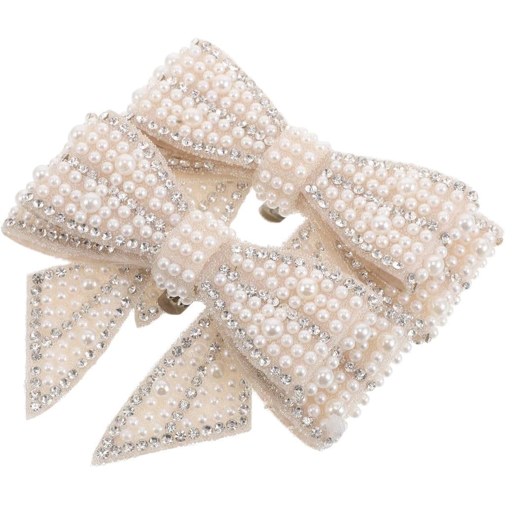 Clipes de Sapato com Laço de Strass e Pérolas Falsas LUOZZY para Sapatos de Salto Alto de Casamento - Acessórios de Deco