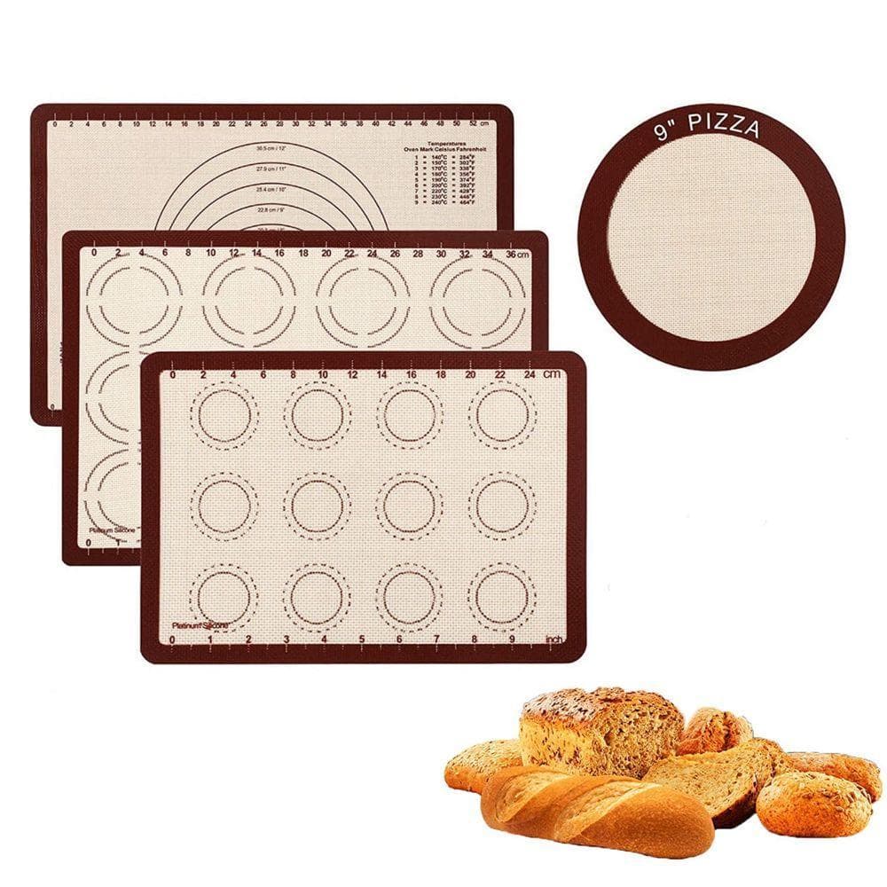 Assadeira Bolo Pizza Antiaderente Para Biscoitos Pão | Tapete De Massa Enrolar Assadeiras