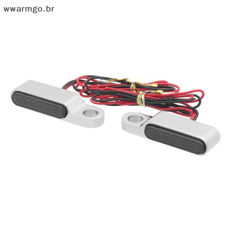 Segunda Guerra Mundial 2 Pçs Motocicleta LED Mini Sinais De Volta 12V Alumínio Moto Scooter Guiador Indicadores Luzes Pi