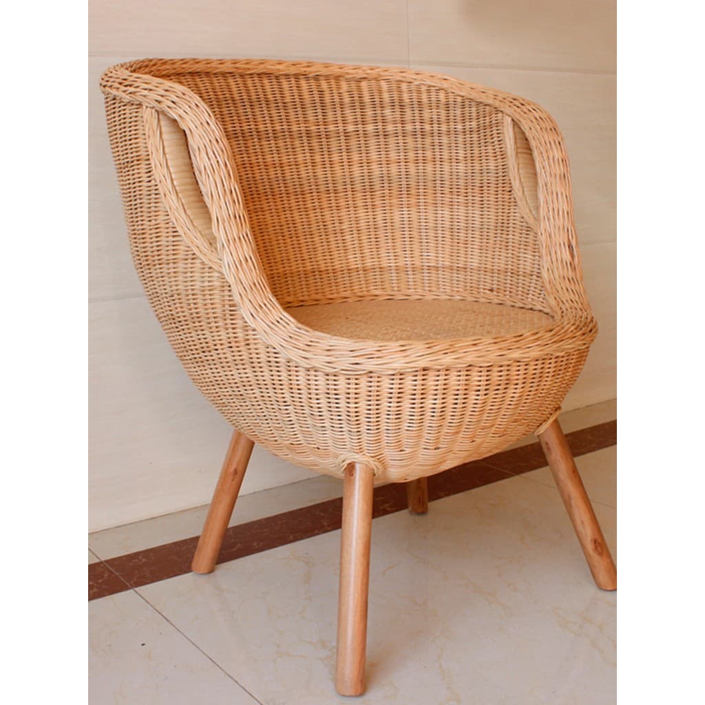 Importado ágata Rattan puro tecido à mão cor primária abraço apoio de braço cadeira traseira casa sala de estar varanda