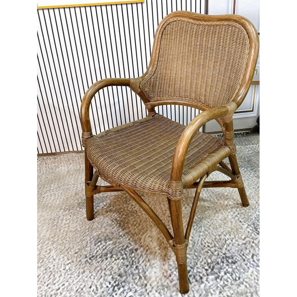 Natural Real rattan encosto cadeira nórdico Medieval antigo estilo silencioso mesa de chá lazer doméstico sala estar var