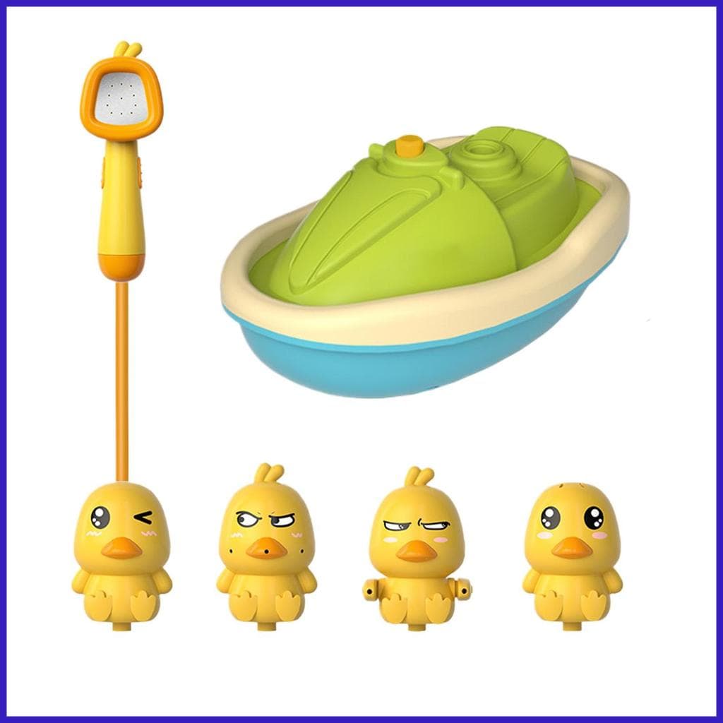 Cabeça De Chuveiro Brinquedo Para Banho Bonito Pato Banheira Flutuante Pulverizador Piscina Meninos Meninas Hotel Viagem