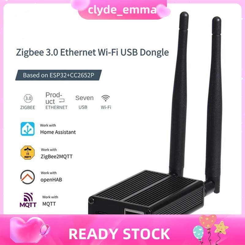 Adaptador Ethernet Zigbee/Rosca Dongle USB ETH-52P 3.0 Para WiFi Gateway Coordenador MQTT Assistente Doméstico ZHA Abert