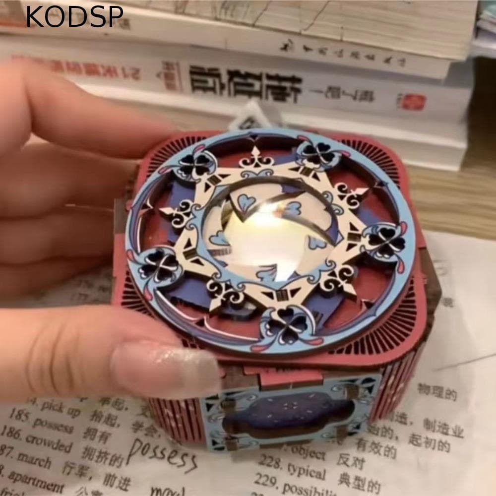 Quebra-Cabeças De Caixa De Música KODSP , Kit De Modelo Criativo De Cabeça 3D , Anel De Montagem De Cidade De Artesanato