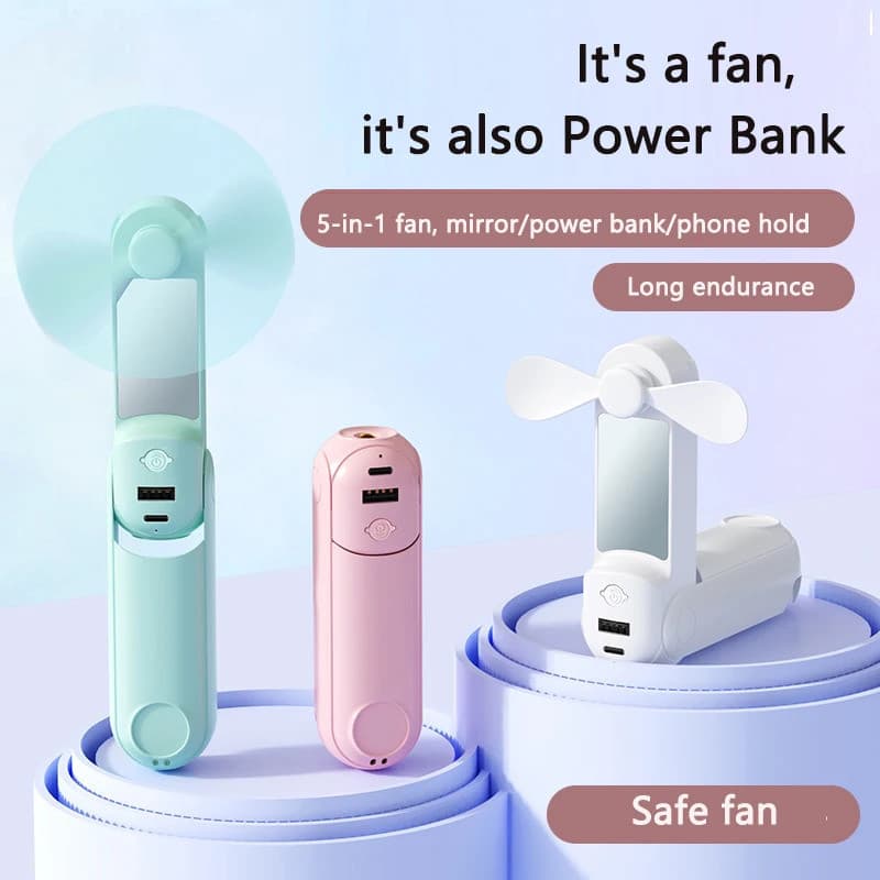 Pequeno Prático Dobrável Bateria De Mão Ventiladores Elétricos Pessoal Recarregável Usb Portátil Mini Ventilador Explosã