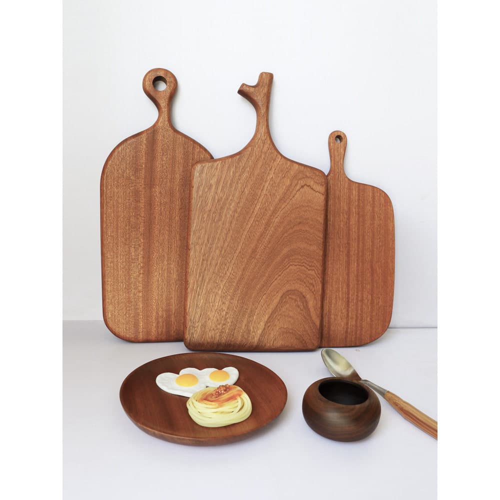 Tábua de corte de vegetais de madeira maciça Placa de suplemento alimentar para bebê Tábua de pão de Pizza Tábua de cort