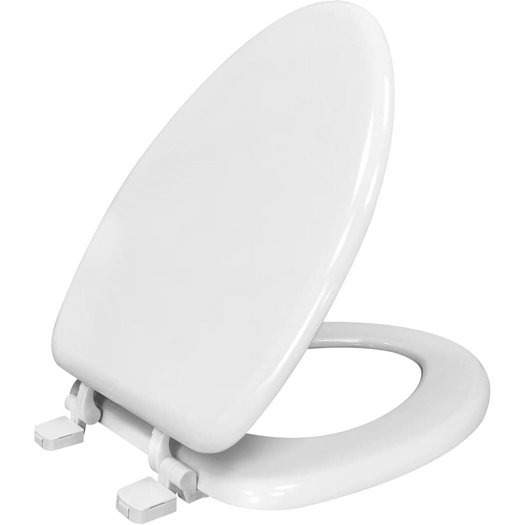 Assento Sanitário Alongado Branco |   Assento Sanitário Resistente e Fácil de Limpar para Sanitários Alongados Padrão |